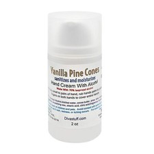 Diva Stuff Hand Cream with 70 Isopropyl Alcohol 2oz Bottle Vanilla Pinecone 
