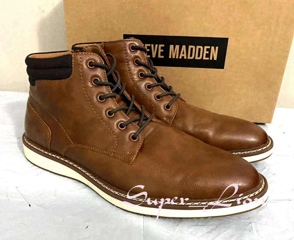 NEW Steve Madden Men's P-Jelen Leather Zip Chukka Boots - PICK SIZE ...