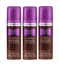 3-pack Covergirl Simply Ageless Skin Perfector Essence Foundation 80 Deep SEALED