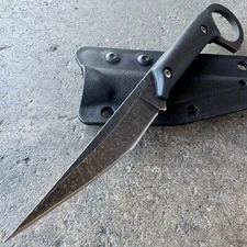 7.5" Stonewash Tactical Combat Survival Fixed Blade Karambit Knife w/ Sheath