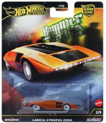 HOT WHEELS PREMIUM CAR CULTURE HAMMER DROP 2/5 '72 Lancia Stratos Zero HRV77