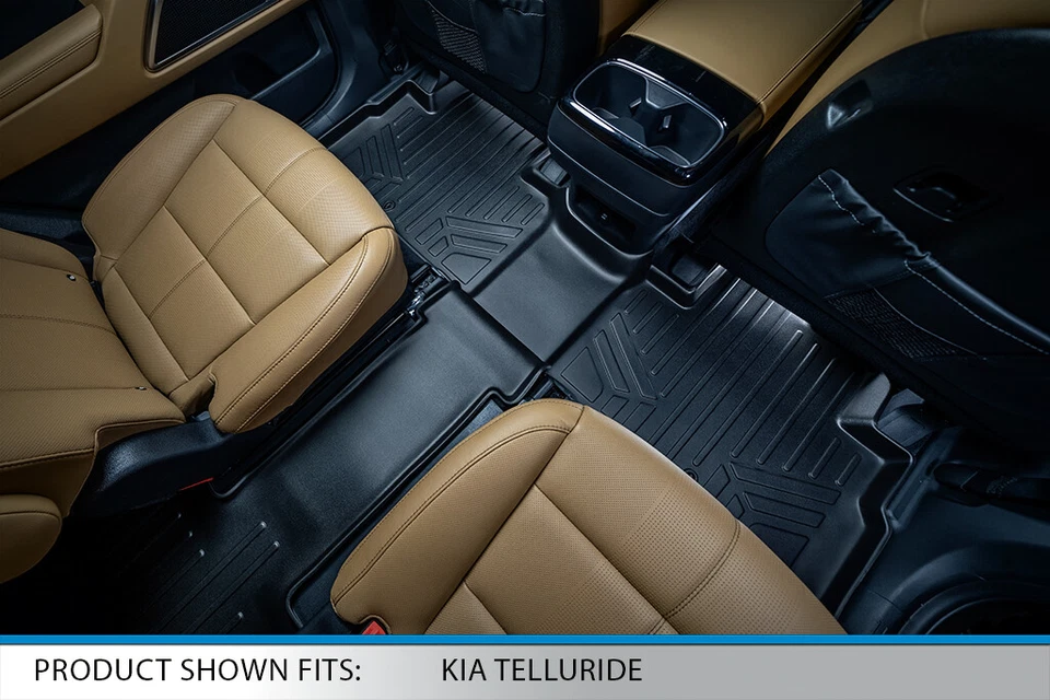 SMARTLINER Custom Fit Floor Mats 3 Row Mat 2020-2025 Kia Telluride Bucket Seats Foto 4 de 4