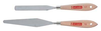 2 Palettmesser Malmesser Royal Talens Art Creation mit Holzgriff