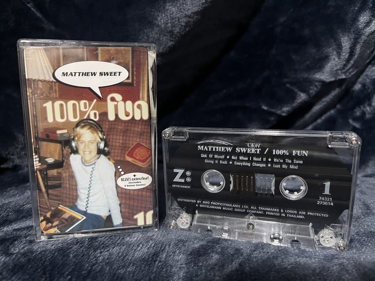 Matthew Sweet 100% Fun Cassette Tape (BMG TH 1995) Alternative 