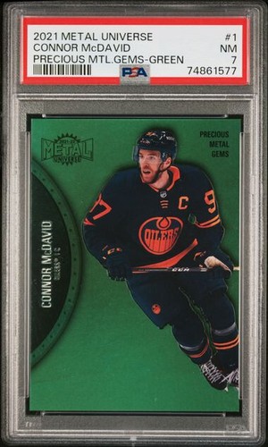 Connor McDavid [Green] #1 2021 Skybox Metal Universe card