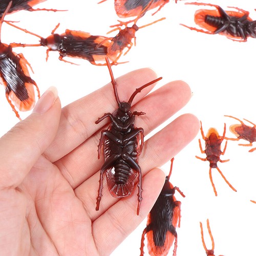 20pcs Lifelike Model Simulation Fake Cockroach Roach Bug Toy Funny Trick J_A- G1 - Imagen 11 de 12