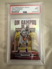 2021 Prizm Draft Picks On Campus SP Case Hit James Harden PSA 9 Mint