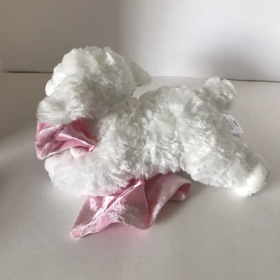 Bebé Winky de felpa blanca GUND con manta de seguridad rosa recita oración de señores Foto 2 de 4