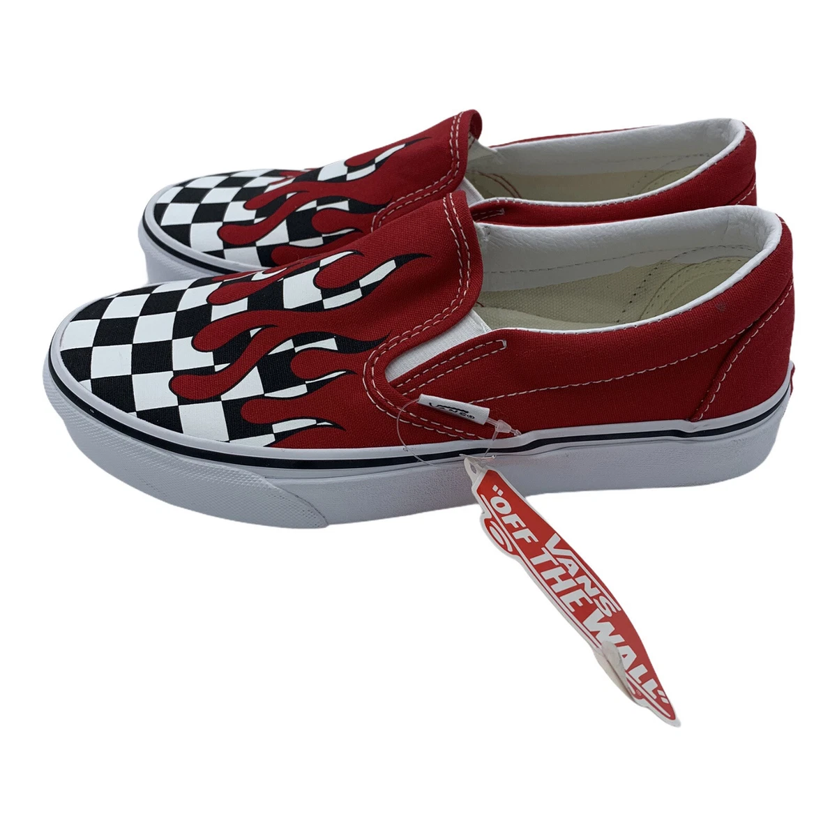 Handvol vastleggen Bij wet VANS Classic Slip-On Checkerboard Flame Shoes Red US Men&#039;s 5.0 US  Women&#039;s 6.5 | eBay