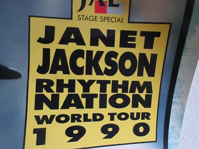 Janet Jackson Rhythm Nation Japan Tour 1990 Japan Promo Poster