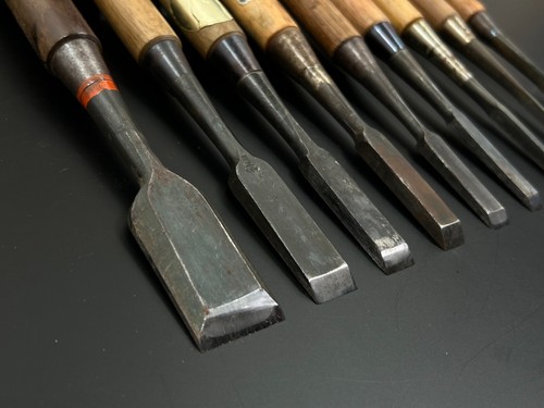 Vintage Japanese Chisel 9set Nomi /Hand Plane Saw Iron Hammer Hand Tool/c62 - Picture 17 of 24