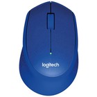 Logitech M330 Silent Plus Maus blau 1000dpi USB Nano-Empfänger