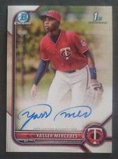 2022 BOWMAN CHROME PROSPECTS YASSER MERCEDES AUTO ROOKIE CARD RC MINNESOTA TWINS