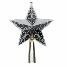 Image of Christmas Tree Star Topper Ornament 13cm Curve Star Christmas Party Decoration