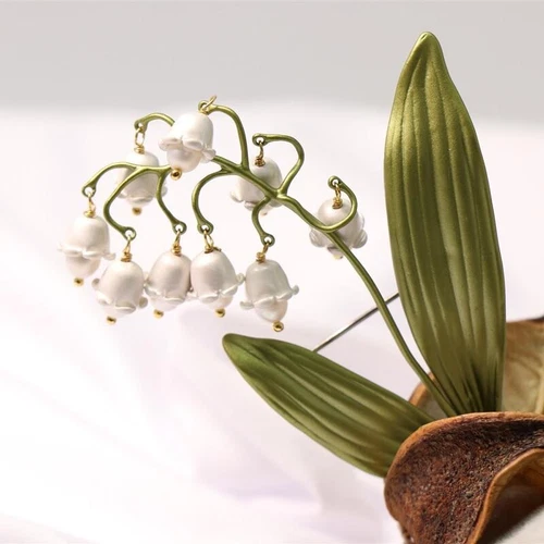 Ldyllic Valley Lily Bell Orchid Brooch Female Accessories Antique Jewelry