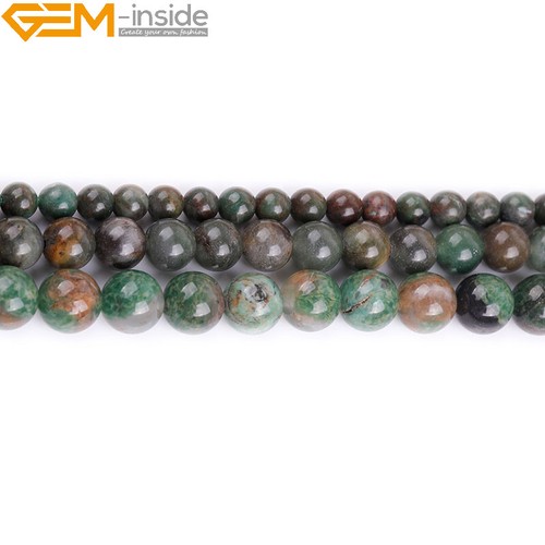 Piedras preciosas de jadeíta de jade de África verde 6 mm 8 mm 10 mm cuentas redondas para hacer joyas - Imagen 3 de 27