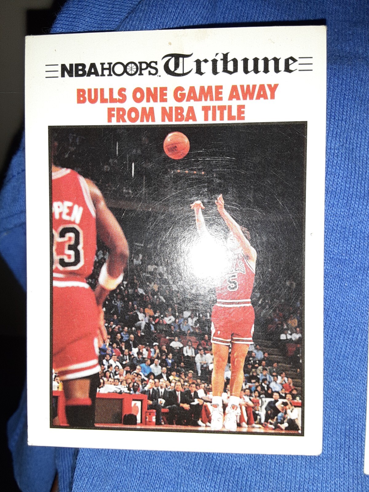 1991 NBA Hoops Tribune #541 Chicago Bulls Los Angeles Lakers Finals Game 4 HOF
