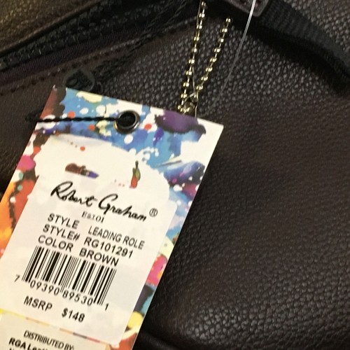 Robert Graham brandneu mit Etikett Leading Role Gürteltasche mit buntem Futter - Bild 5 von 7