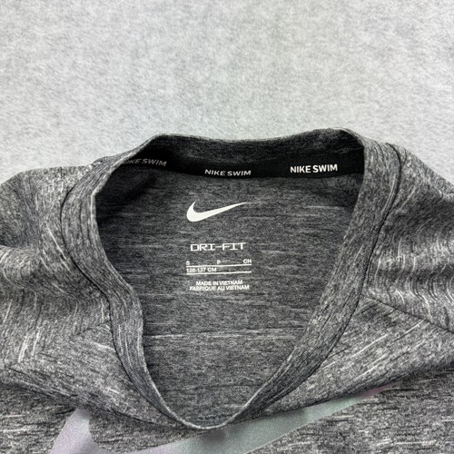 Nike Swim Top Girls Youth Small Hydroguard Rashguard UPF 40+ Iridescent Swoosh - Picture 5 of 8