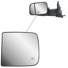 Driver Left Side Door Tow Mirror Big Glass For 2010-2021 Ram 1500 2500 3500