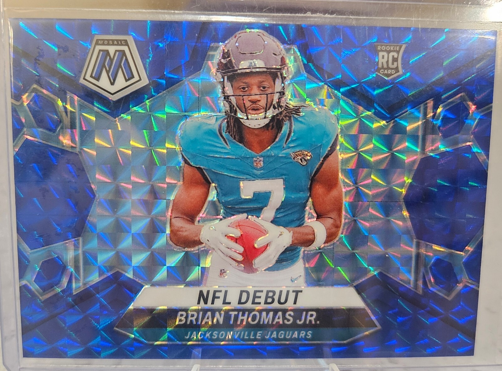 2024 Brian Thomas Jr Mosaic Blue /99 NFL Debut