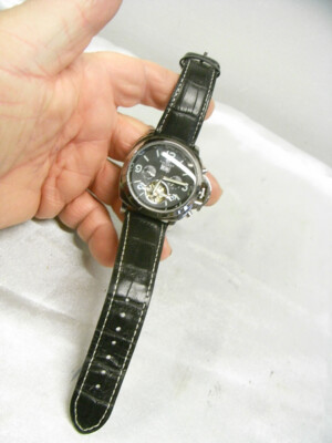   HERRENUHR AUTOMATIC SKELETT FORSINING ARMBAND ORIGINAL LEDER WATCH
