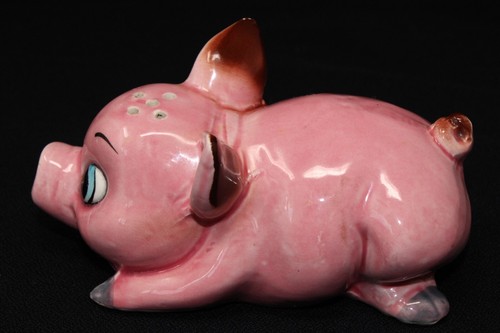 PAR DE COLECCIÓN Kreiss & Co JAPÓN Cerdos Rosados LG Cerámica Sal y Pimienta, 5" de Largo En muy buen estado - Imagen 11 de 15