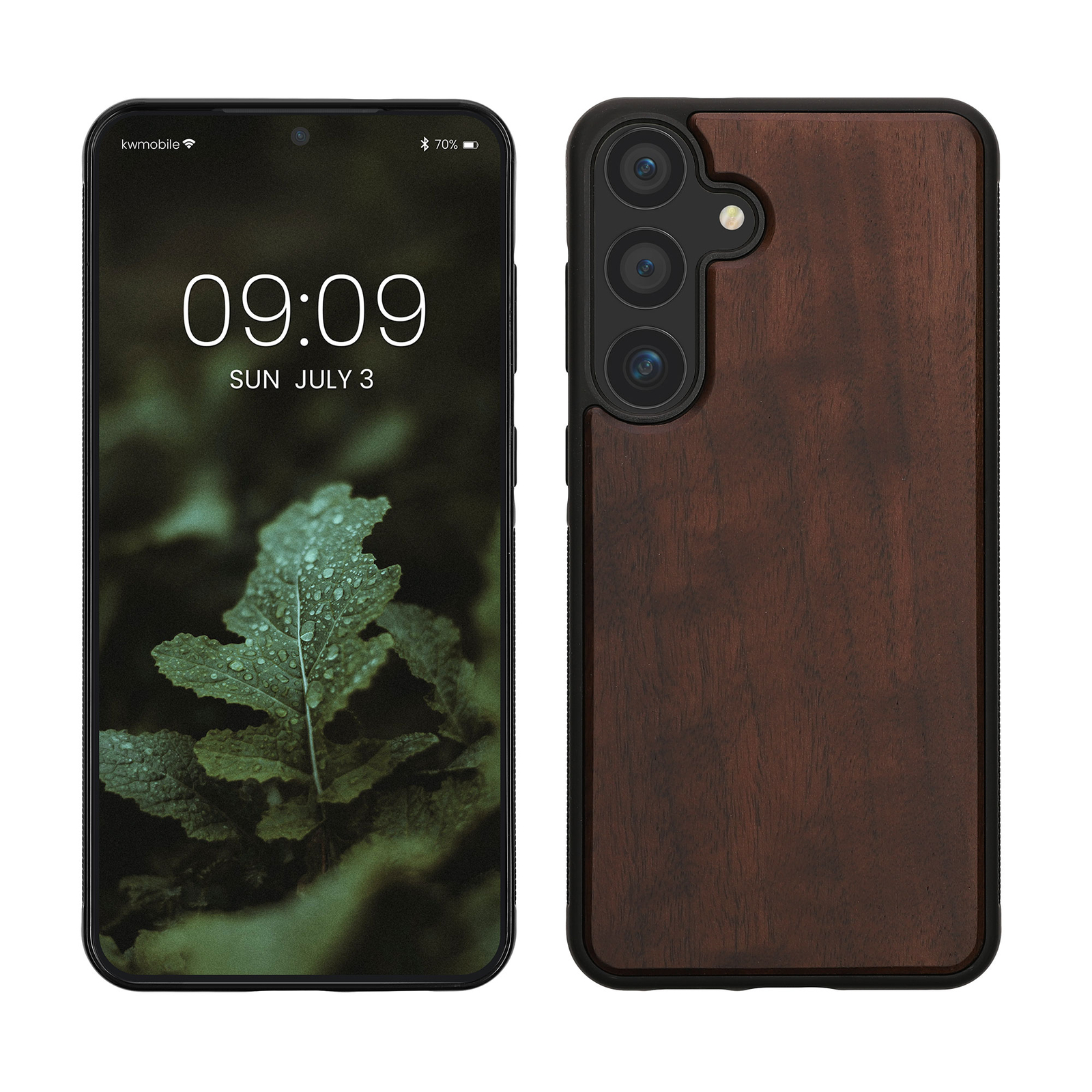 Чехол для Samsung Galaxy S25 Plus с жестким корпусом и бампером из ТПУ Holz Hülle 