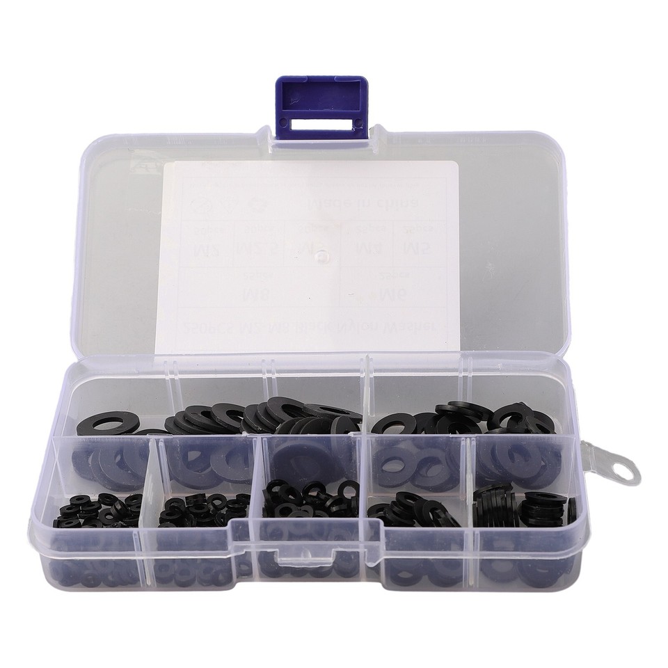 500 pz/scatola M2 M2.5 M3 M4 M5 M6 M8 M10 rondella di Nylon di plastica