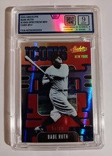 2021 Absolute Baseball Icons Babe Ruth /99 CGA 9 Card