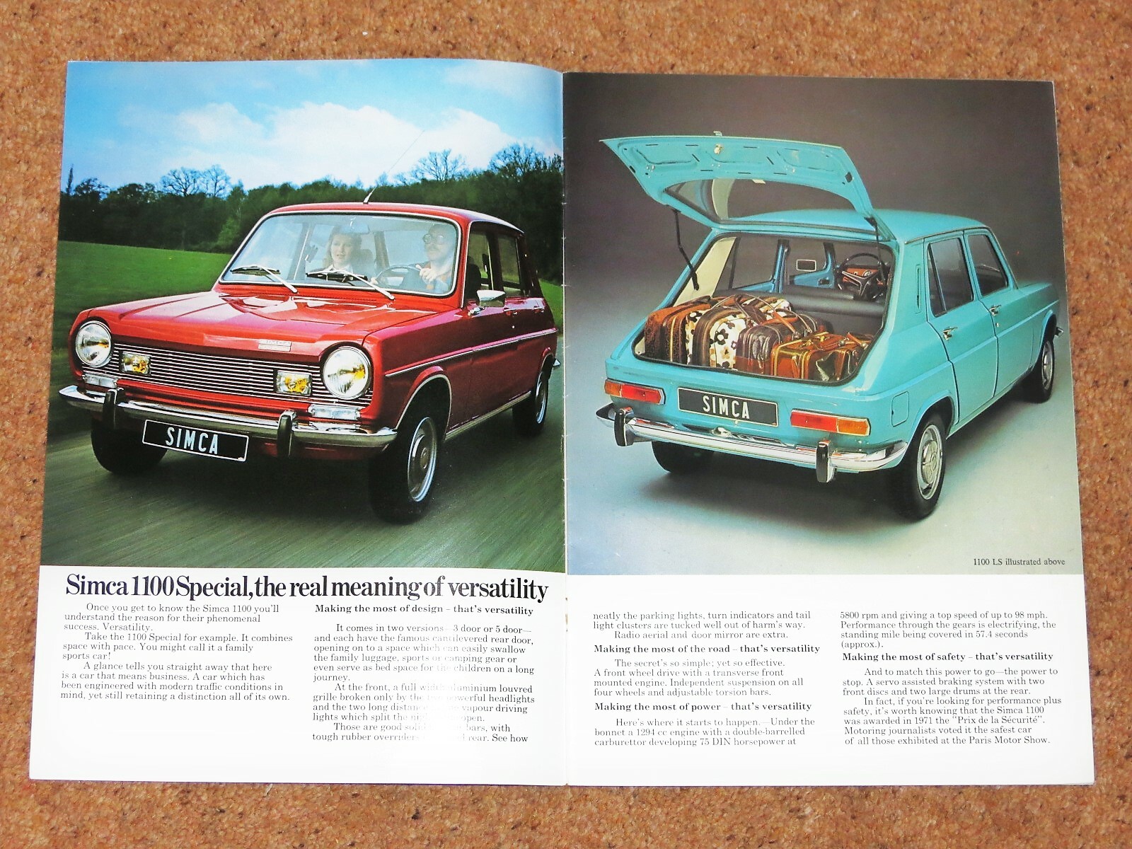 Simca 1100 1972 73 Uk Market Sales Brochure Ls Gls Special Estate For Sale Online Ebay