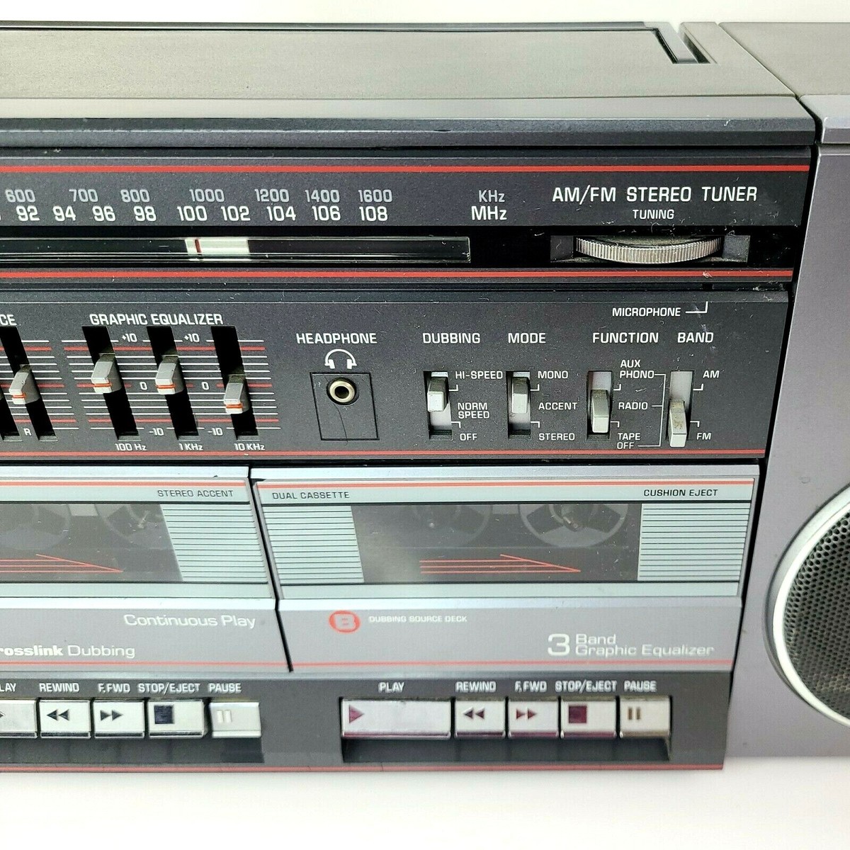 VTG GE Boom Box AM FM Radio Cassette Model 3-5682a