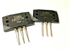 2SA1170 + 2SC2774 NTE58 NPN & NTE59 PNP Complementary  BY SANKEN