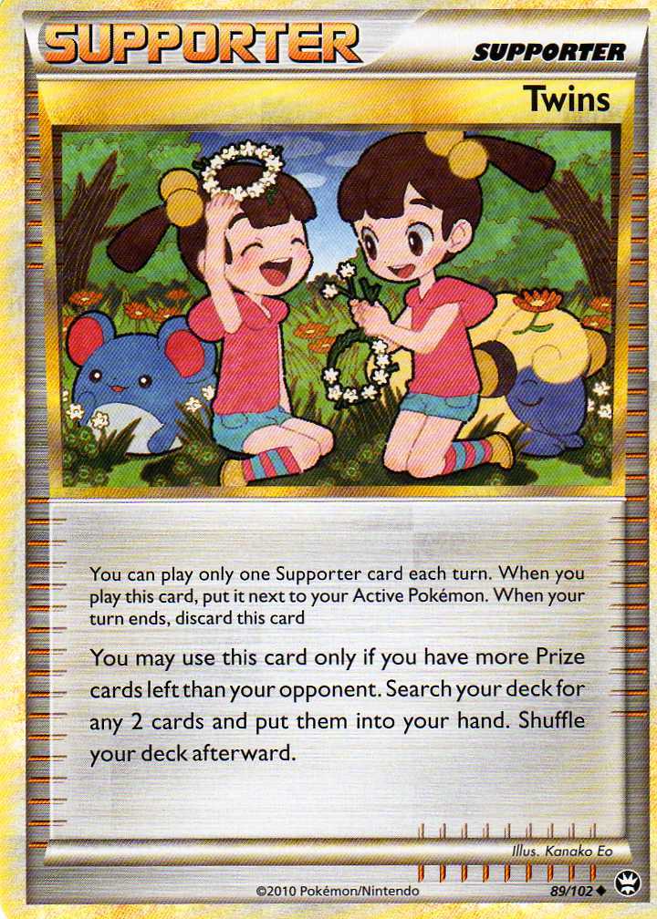 2010 POKEMON 4x TWINS 89/102 HS TRIUMPHANT Uncommon Trainer