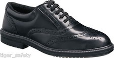 Image of Tuffking 9076 S1P Black Steel Toe Cap Oxford Brogue Executive Safety Work Shoes