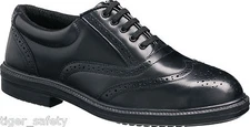Tuffking 9076 S1P Black Steel Toe Cap Oxford Brogue Executive Safety Work Shoes