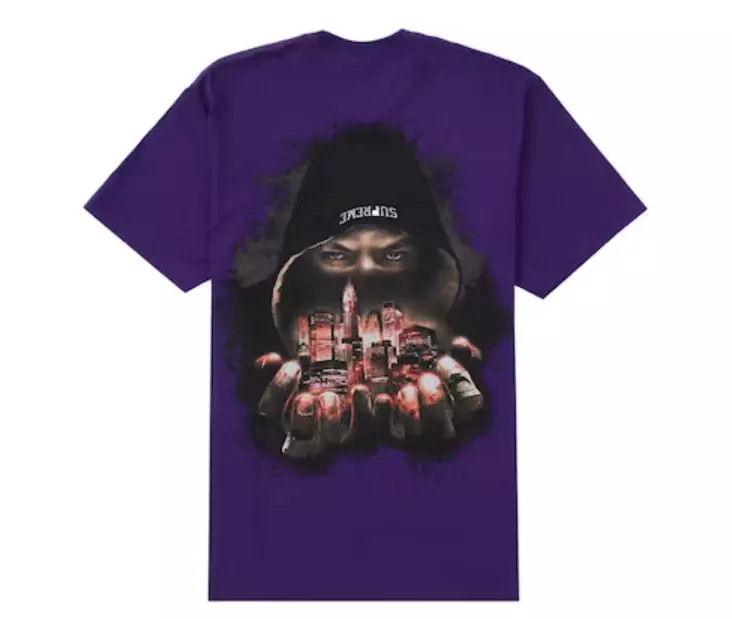Tee shirt Supreme Fighter Fight For NY taille 2XL violet FW23 Supreme New York