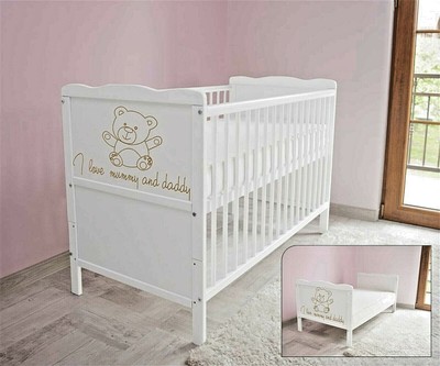 baby cot bed wooden
