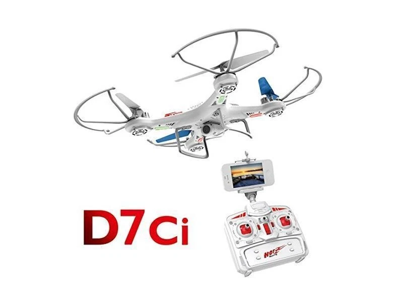 Drohne Quad-Copter  D7Ci 2.4G 5-Kanal mit Gyro + Kamera, WiFi (Weiss) - Bild 3 von 4