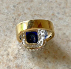 VINTAGE SIGNED CHINA BLUE SAPPHIRE SZ. 6.5 DINNER RING — photo 2