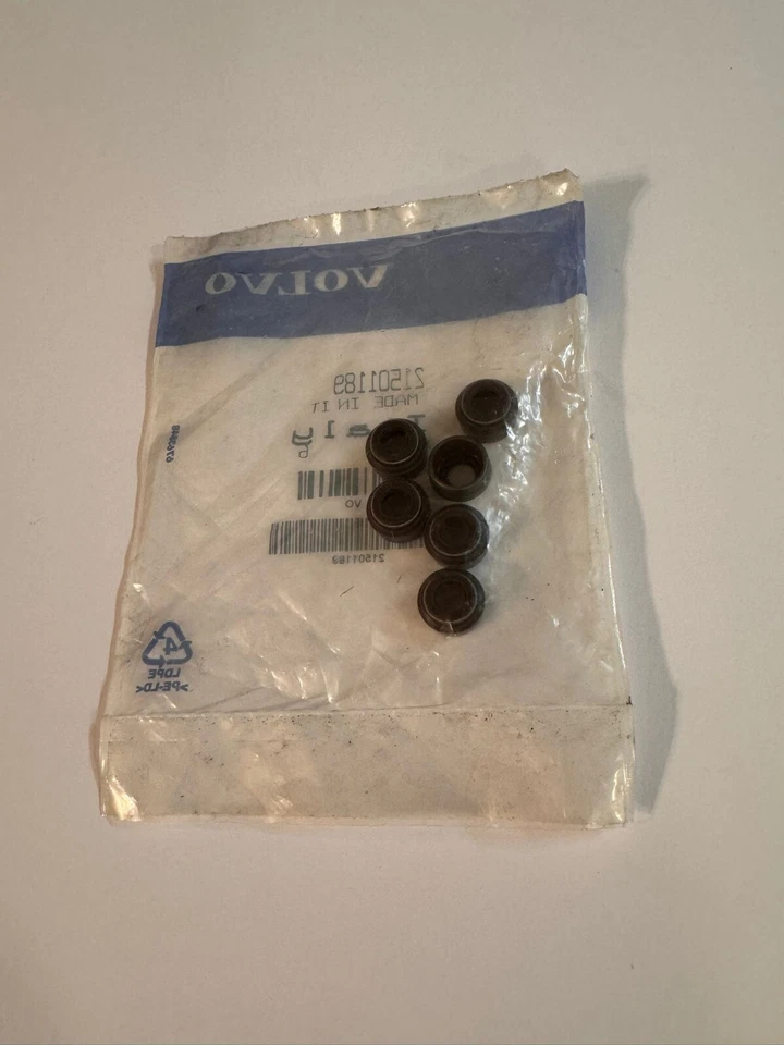 Vedação de haste de válvula Volvo genuína - 21501189 - Fabricada na Itália (6 peças) - Imagem 2 de 2