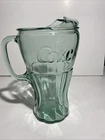 Vintage Coca-Cola Coke Green Glass 10" Pitcher 64oz