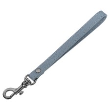 Leather Wristlet Strap for Purse, Keychain Bag Blue Leather, Black Clasp 