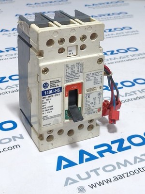 140U-H6 3 POLE 125 AMP MOLDED CASE CIRCUIT BREAKER 140U-H6C3-D12 SER.B USED