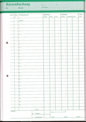 Kassenbuch DIN A4 2x40 Batt selbstdurchschreib. PVP 4104