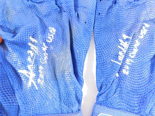 2019 Signed Amed Rosario Game-Used Blue Franklin Batting Gloves COA #AA0054244 - Picture 3 of 4