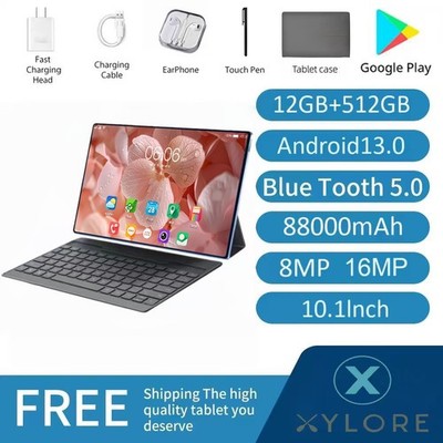 mobile phone Tablet 10.1 inch 512GB Android 13 Wifi 4G/5G Dual SIM gift Keyboard