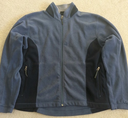 Helly Hansen Sweater Womens Large Blue Fleece Full Zip Jacket Pockets Active *