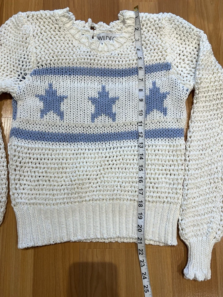 Suéter tejido abierto Wildfox de algodón para mujer Starshine Brinne talla M Foto 4 de 4