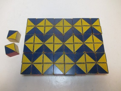 Vintage Embossing Company Woods Blocks Color Cubes Design Cubes Set of 50